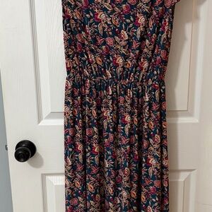 Amiana Multicolor Floral Midi Dress